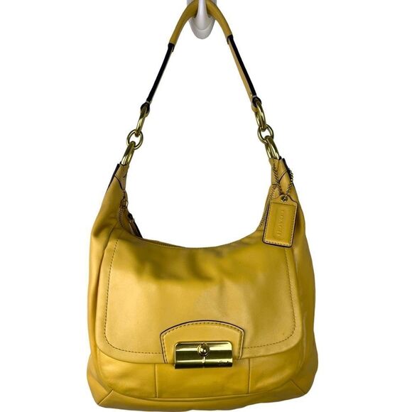 Coach Kristin F22306 in Buttercup Leather Crossbody/Shoulder Bag w/Gold Fittings - Picture 1 of 13